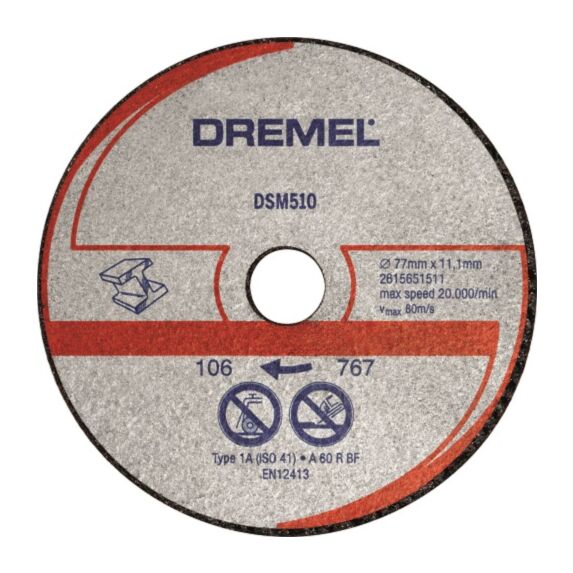 Lot de 3 Disques DSM510 pour Scie Compacte DSM20 ø 77 mm - DREMEL