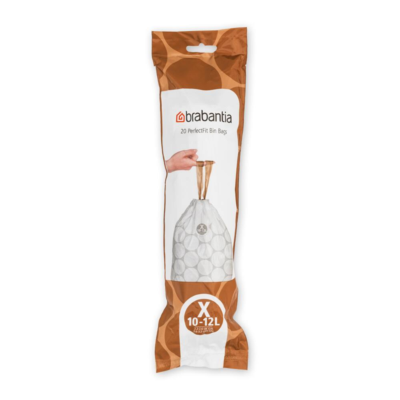 Sac poubelle PerFectFit Code X 10-12L blanc - BRABANTIA
