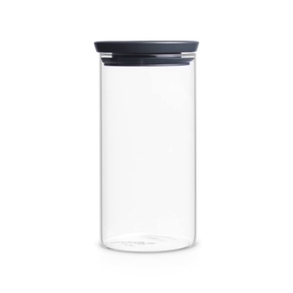 Bocal Empilable en verre 1,1L gris foncé - BRABANTIA