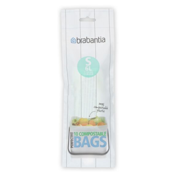 Sacs poubelle compostables S, 6L BRABANTIA