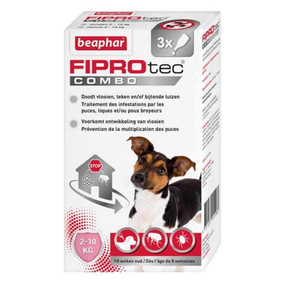 Pipette Fiprotec combo chien taille S x3 - BEAPHAR