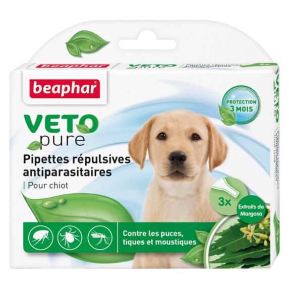 Pipette Vetopure naturel insectifuge chiot x3 - BEAPHAR