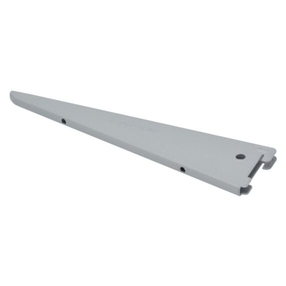 Console double gris en acier, prof 17cm, entraxe 32mm - DURALINE