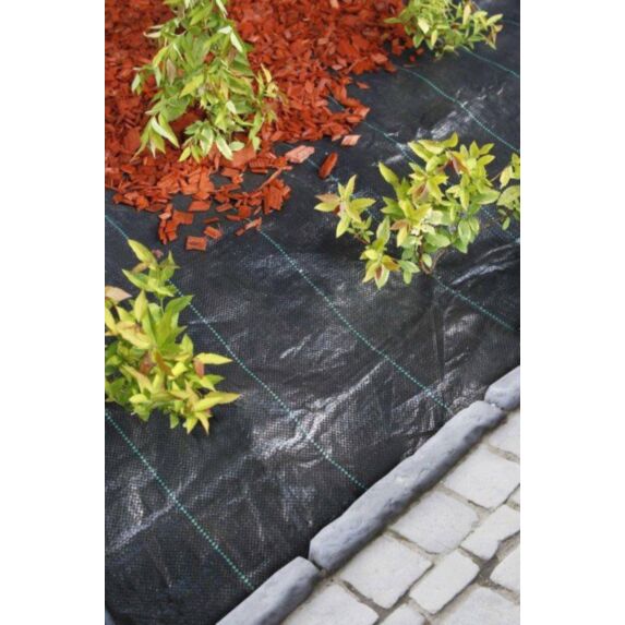 Toile de paillage paysages PP tissé noir Nature traité anti-UV 100gr 2,10x25m