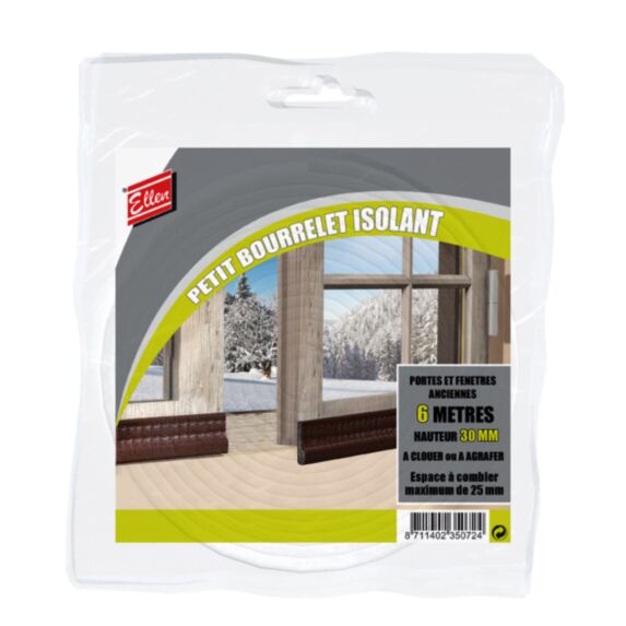 Petit bourrelet isolant à clouer blanc 6 mx30mm 2000002 - ELLEN