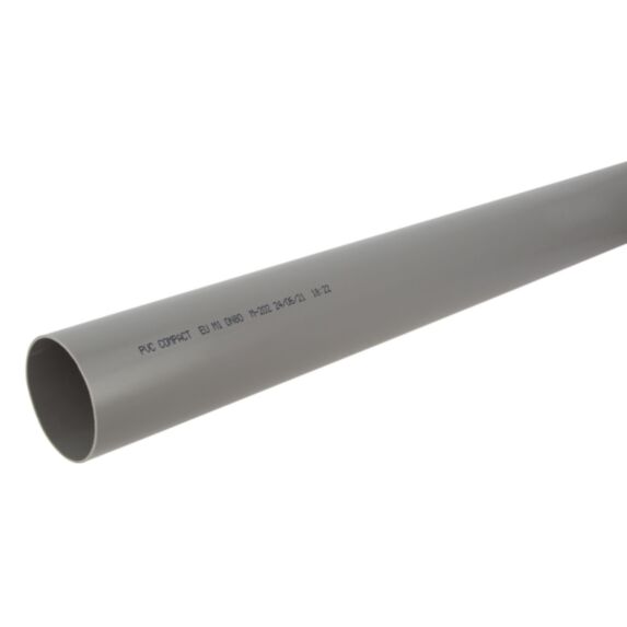 Tube d'évacuation ø80mm mâle-mâle L.2m