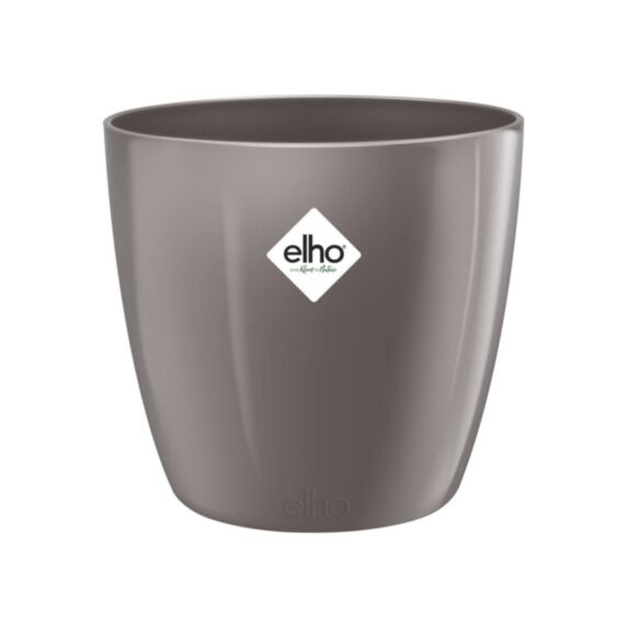 Pot de fleurs Brussels Diamond rond gris perle Ø18cm - ELHO