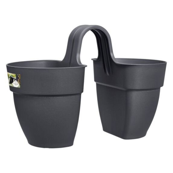 Jardinière Vibia Campana Flower twin anthracite 26,5x20,5x38,4cm - ELHO