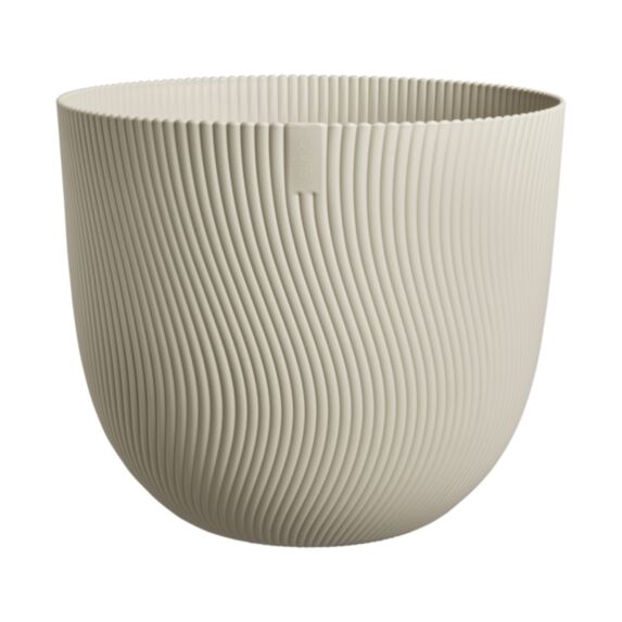 Pot Sereh en plastique recyclé rond 60cm beige champignon - ELHO