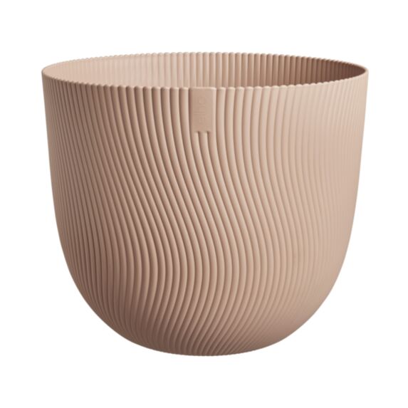 Pot Sereh en plastique recyclé rond 60cm argile froide - ELHO