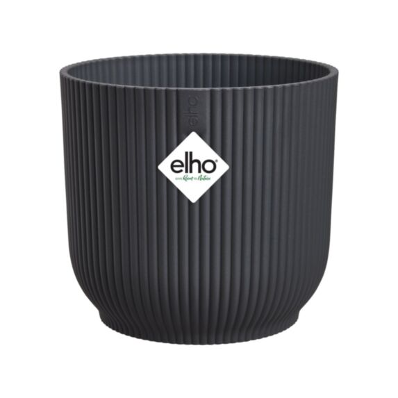 Pot Vibes Fold en plastique recyclé rond 14cm anthracite - ELHO