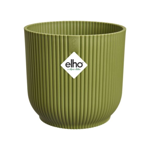 Pot Vibes Fold en plastique recyclé rond 22cm vert fougère - ELHO