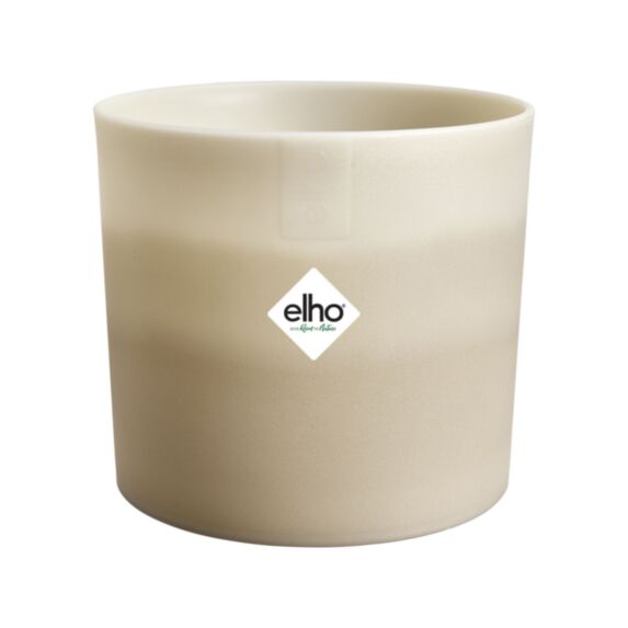 Pot Colour Gradient en plastique recyclé rond 14cm beige grès - ELHO