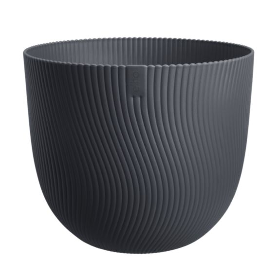 Pot Sereh en plastique recyclé rond 47cm anthracite - ELHO