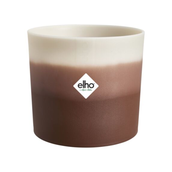Pot Colour Gradient en plastique recyclé rond 18cm marron cèdre - ELHO