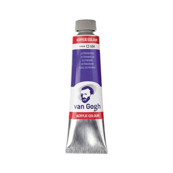 Tube peinture acrylique 40ml ocre jaune 227  - VAN GOGH