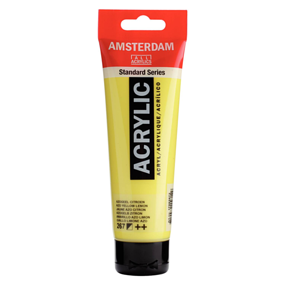 Peinture acrylique jaune azo citron 120ml