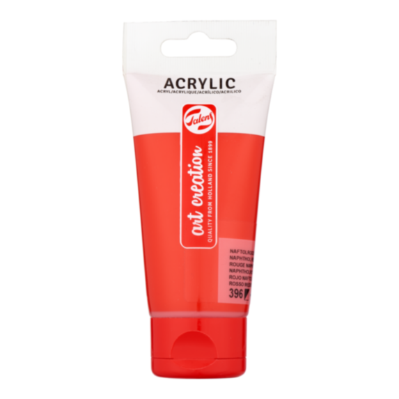 Peinture acrylique Rouge Naphtol Moyen 396 75ml - TALENS ART CREATION