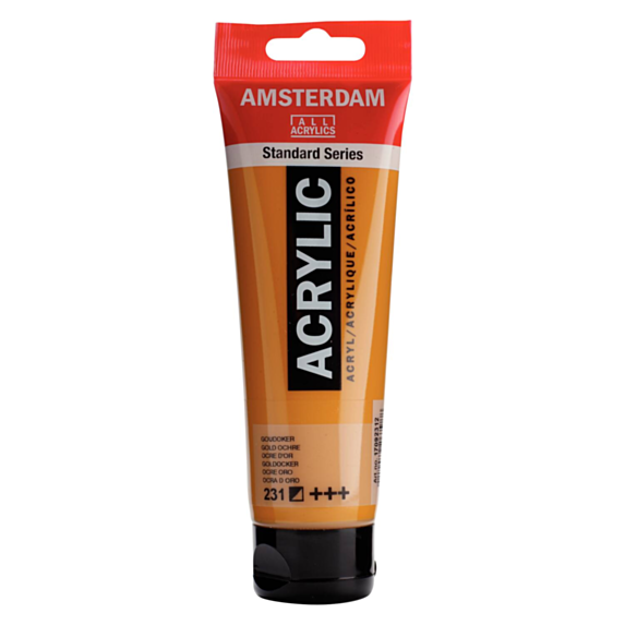 Peinture acrylique Standard Series Ocre d'Or 231 120ml - AMSTERDAM