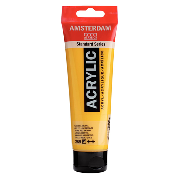 Peinture acrylique Standard Series Jaune Azo Moyen 269 120ml - AMSTERDAM