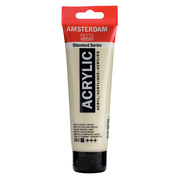 Peinture acrylique Standard Series Jaune de Naples Vert 282 120ml - AMSTERDAM