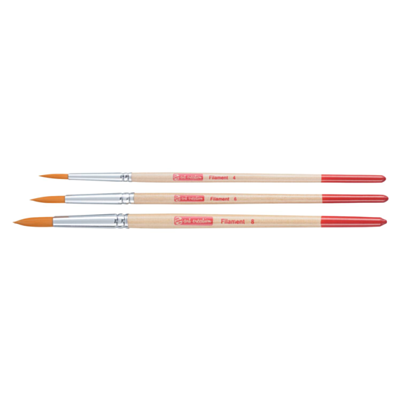 3 pinceaux aquarelle rond en polyester - TALENS ART CREATION