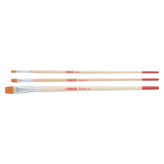 3 pinceaux plats huile et acrylique en polyester - TALENS ART CREATION