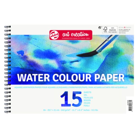 Papier pour Aquarelle A4 250gr 15 Feuilles - TALENS ART CREATION