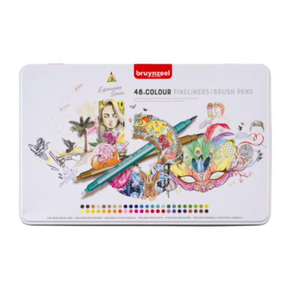 Stylos-pinceaux 48 couleurs - BRUYNZEEL