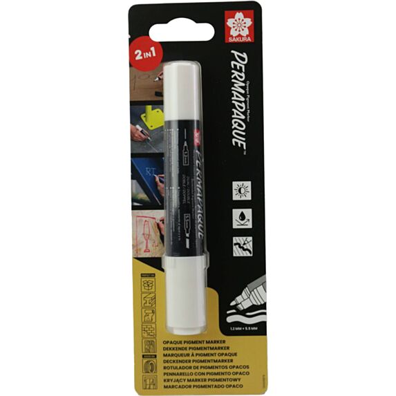 2 Marqueurs Pointe Fine Blanc - SAKURA