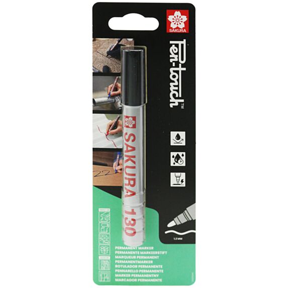 Marqueur Pointe Fine Pen-Touch 130 Noir - SAKURA