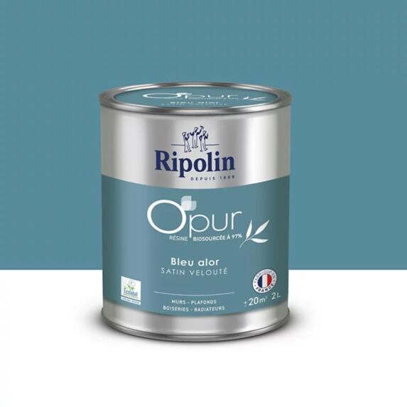 Peinture o'pur 2 l bleu alor satin