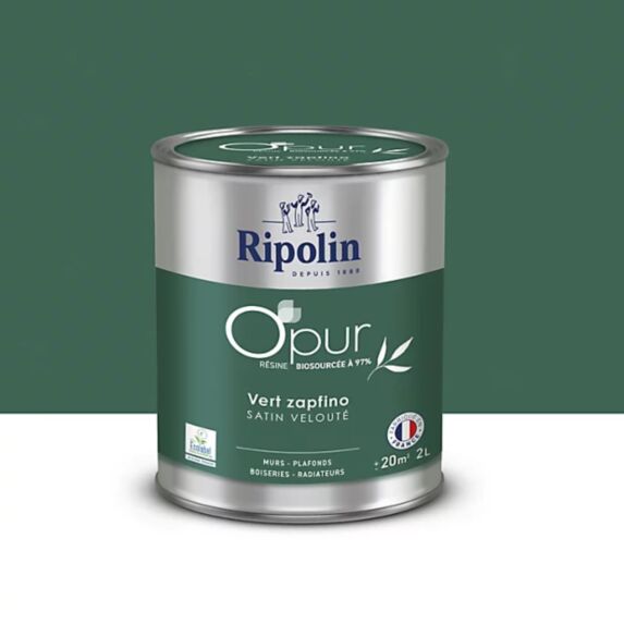Peinture o'pur 2 l vert zapfino satin