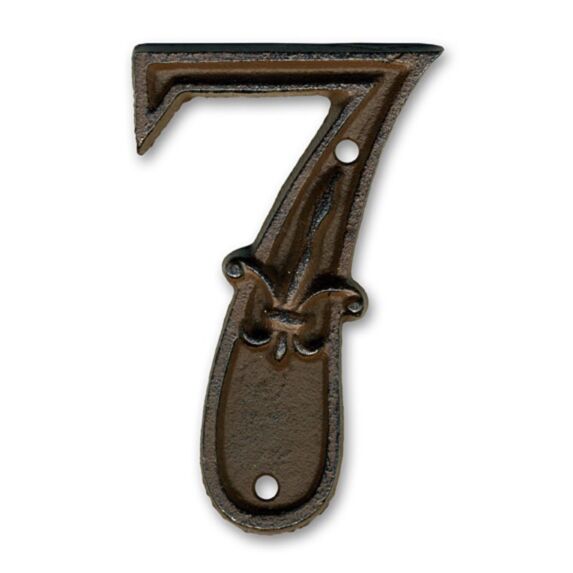 Chiffre fonte hauteur 12 cm - 