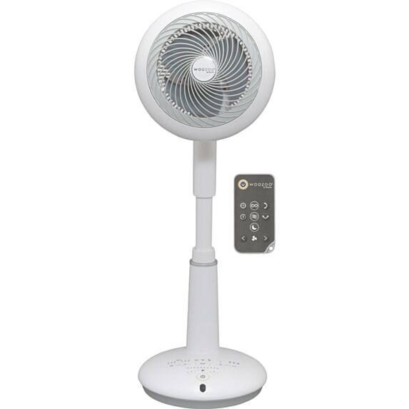 Ventilateur sur pied réglable STF- DC15T 5 vitesses + télécommande blanc