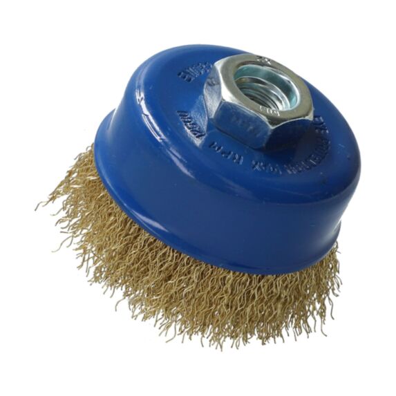 Brosse coupe ondulée laiton Ø75mm - NORTON