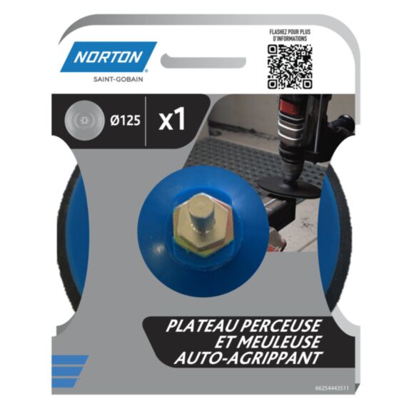 Plateau auto-agrippant tendre Ø125mm - NORTON