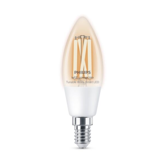 Ampoule filament connectée flamme E14 CCT transparent 40W - PHILIPS