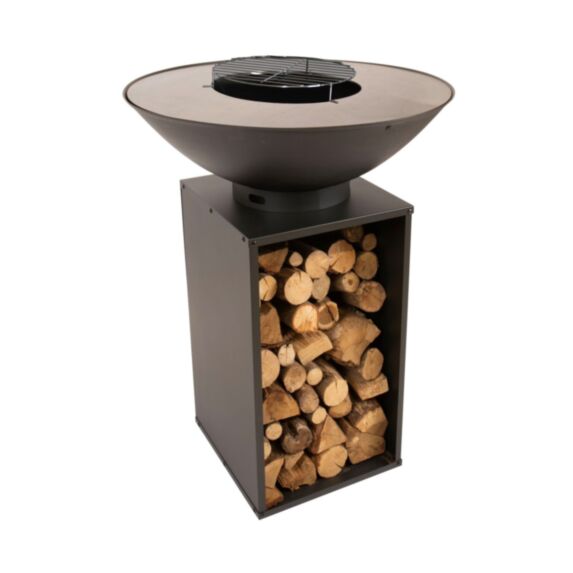 Braséro de cuisson Onyx 80 Grille + Réserve Bois + Housse - REDFIRE