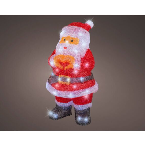 Père Noël lumineux LED acrylique H.41,5cm - LUMINEO