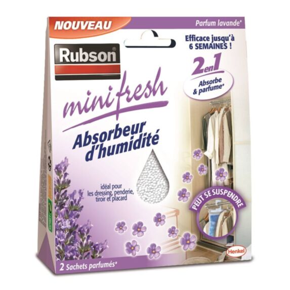 2 absorbeurs d'humidité Minifresh lavande - RUBSON