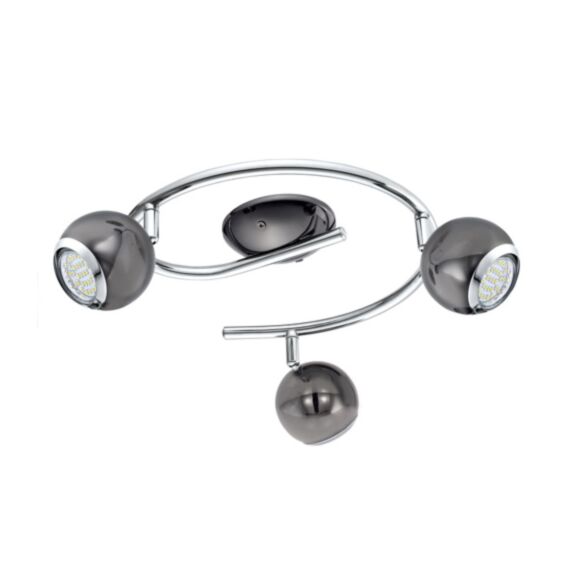 Spirale 3 LED Bimeda GU10/3W noir/chrome