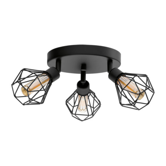 Plafonnier LED Zapata noir G9 3 X 3W - EGLO