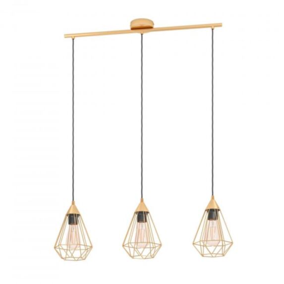 Suspension Tarbes 79,5 x 17,5 cm 3 x E27 60W doré - EGLO 