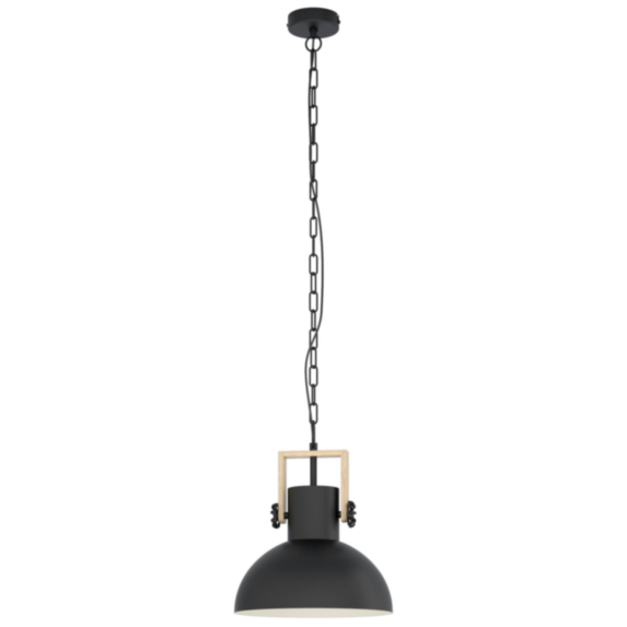 Suspension Lubenham E27 28W noir/marron - EGLO