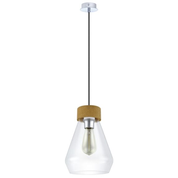 Suspension Vintage 1 lumière E27 Ø210 Acier,Chrome