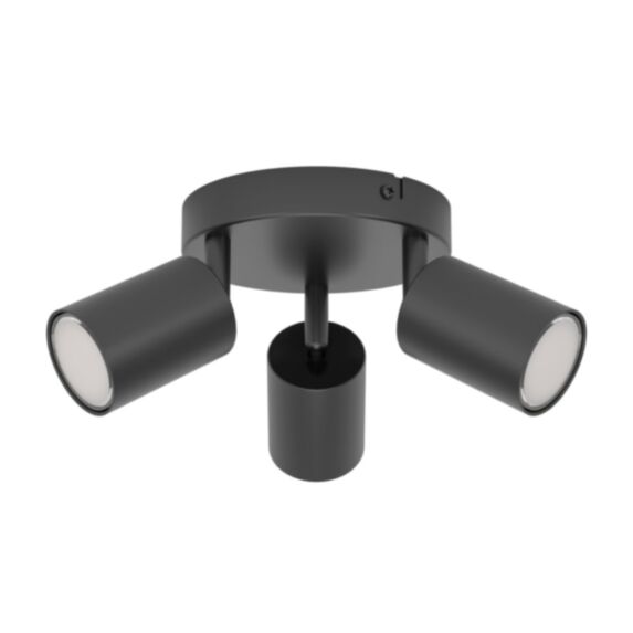 Spot Reciso-E IP20 3x5W Ø14 x 8,5 cm acier noir - EGLO