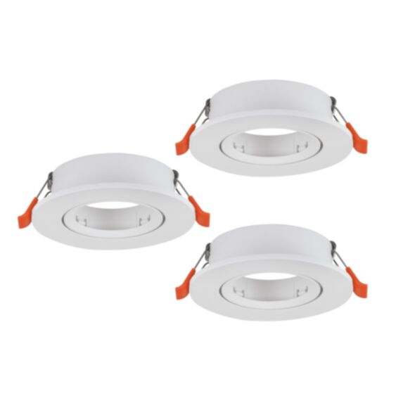 Set de 3 spots encastrables Sapereta Ø9 cm IP20 5W plastique blanc - EGLO