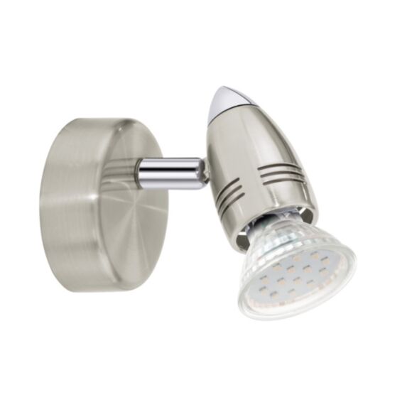 Spot Magnum en acier satin nickel chrome GU10-LED incl. 1 x 3W 3000K - EGLO
