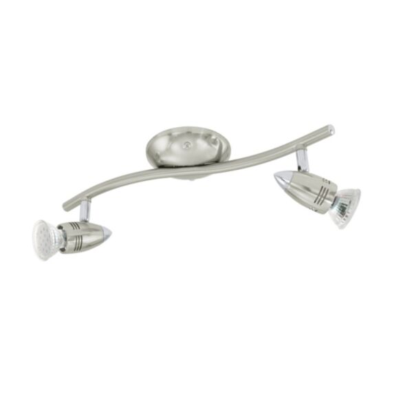 Spot Magnum en acier satin nickel chrome GU10-LED incl. 2 x 3W 3000K - EGLO